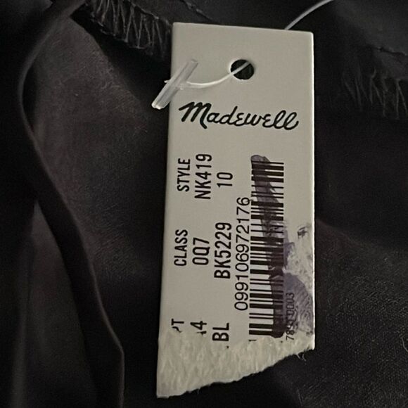 Madewell The Layton Midi Slip Dress Size 10 in True Black NWT - Picture 8 of 8